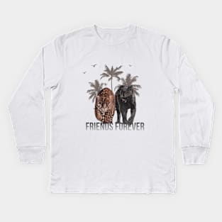 tiger friend Kids Long Sleeve T-Shirt